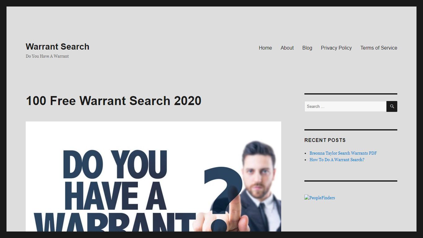 100 Free Warrant Search | Fast & Easy. Just Enter A Name‎ & State